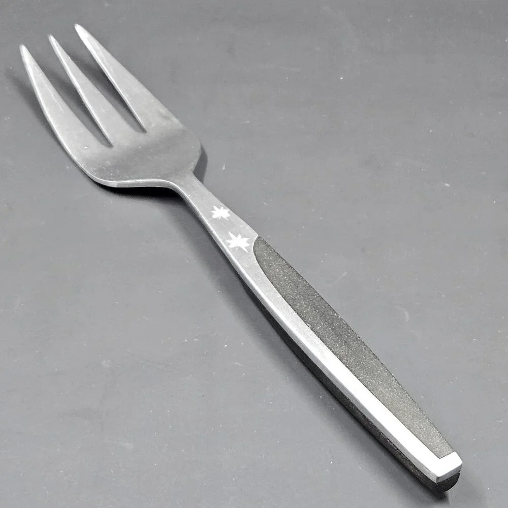 MCM Ebony Elegance MAR-CREST Atomic Starburst Cold Meat Fork Stainless Japan
